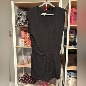 Lou and Grey Black V-Neck romper with Drawstring Waist. Preloved. Size medium